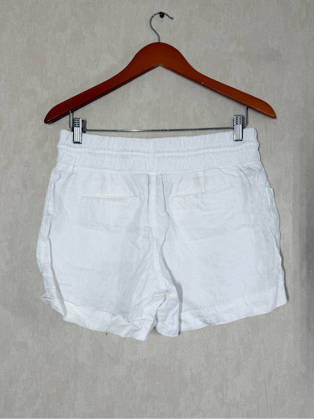 Athleta White Drawstring Linen-Blend Women’s Shorts - Picture 5 of 12